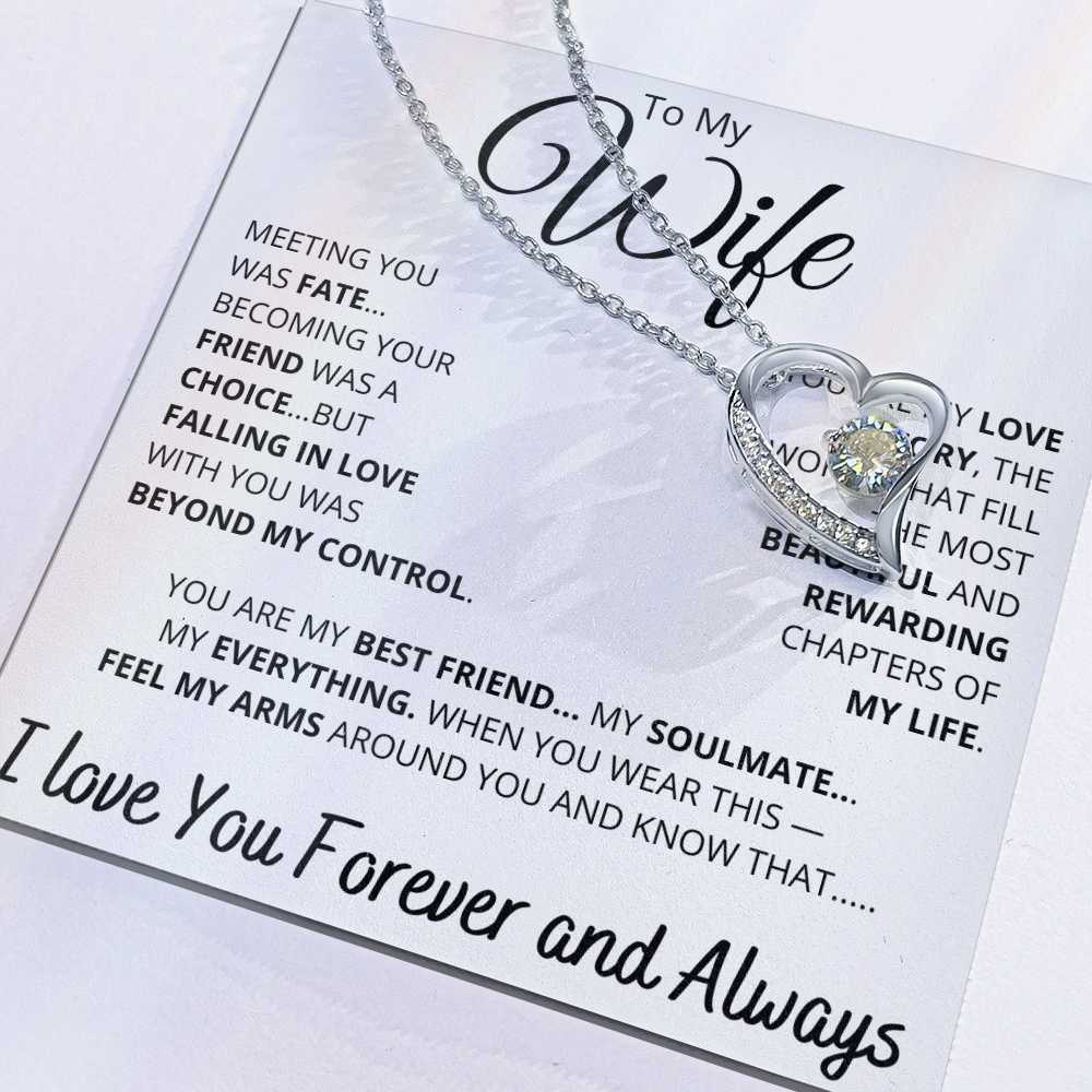 [ALMOST SOLD OUT] To My Wife – “You Are My Love Story” Heart Necklace