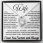 To My Wife - Heart Necklace with Message Card
