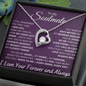 To My Soulmate – Forever Love Heart Necklace with Message Card