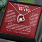 "To My Beautiful Wife" Heart Necklace with Message Card - Gift from Husband