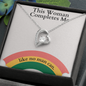 To My Woman – Pride Edition Rainbow Heart Necklace Gift
