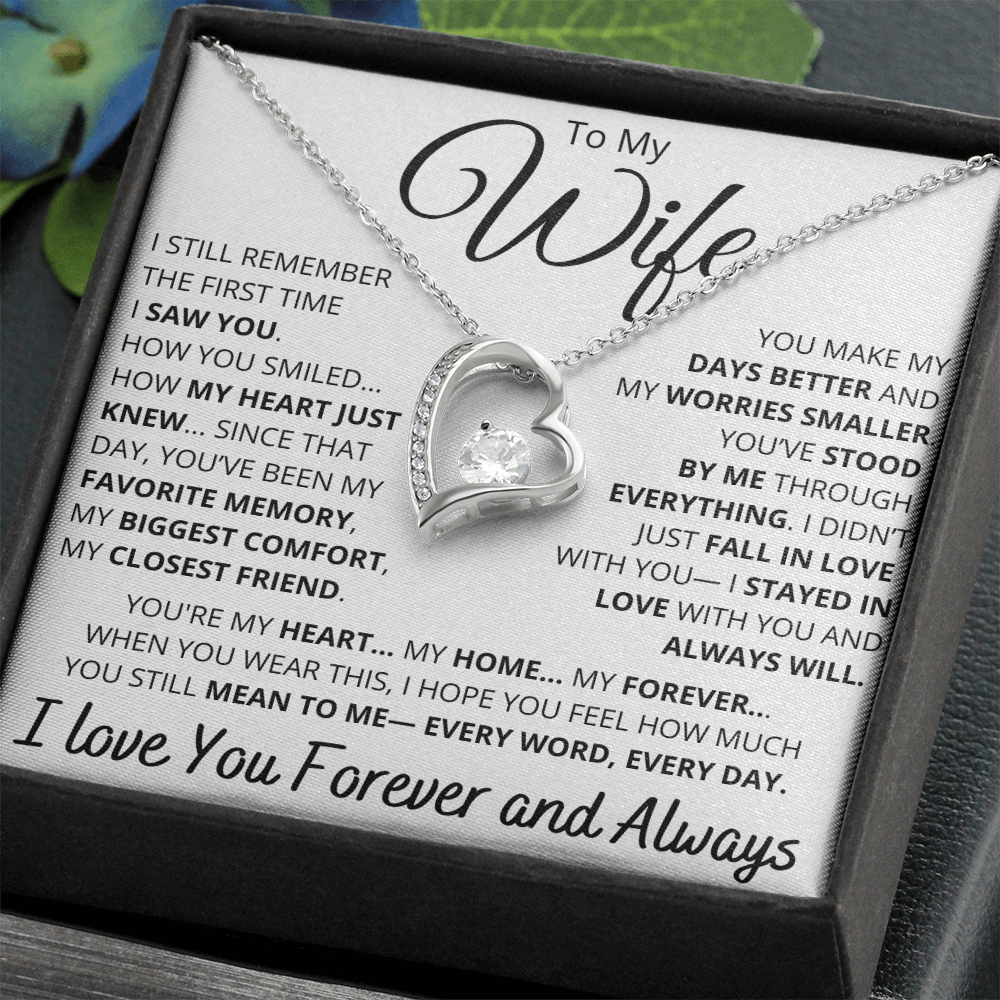 To My Wife – Elegant Heart Necklace