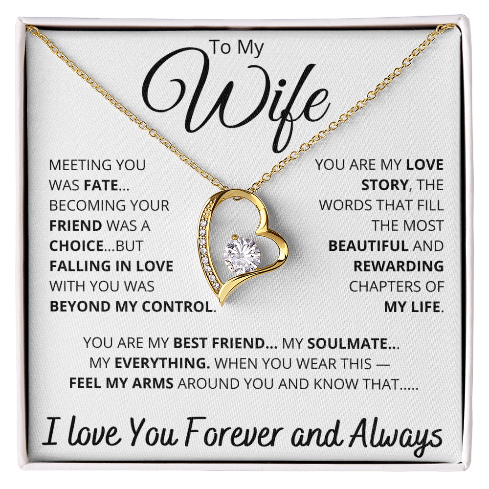 [ALMOST SOLD OUT] To My Wife – “You Are My Love Story” Heart Necklace