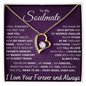 To My Soulmate – Forever Love Heart Necklace with Message Card