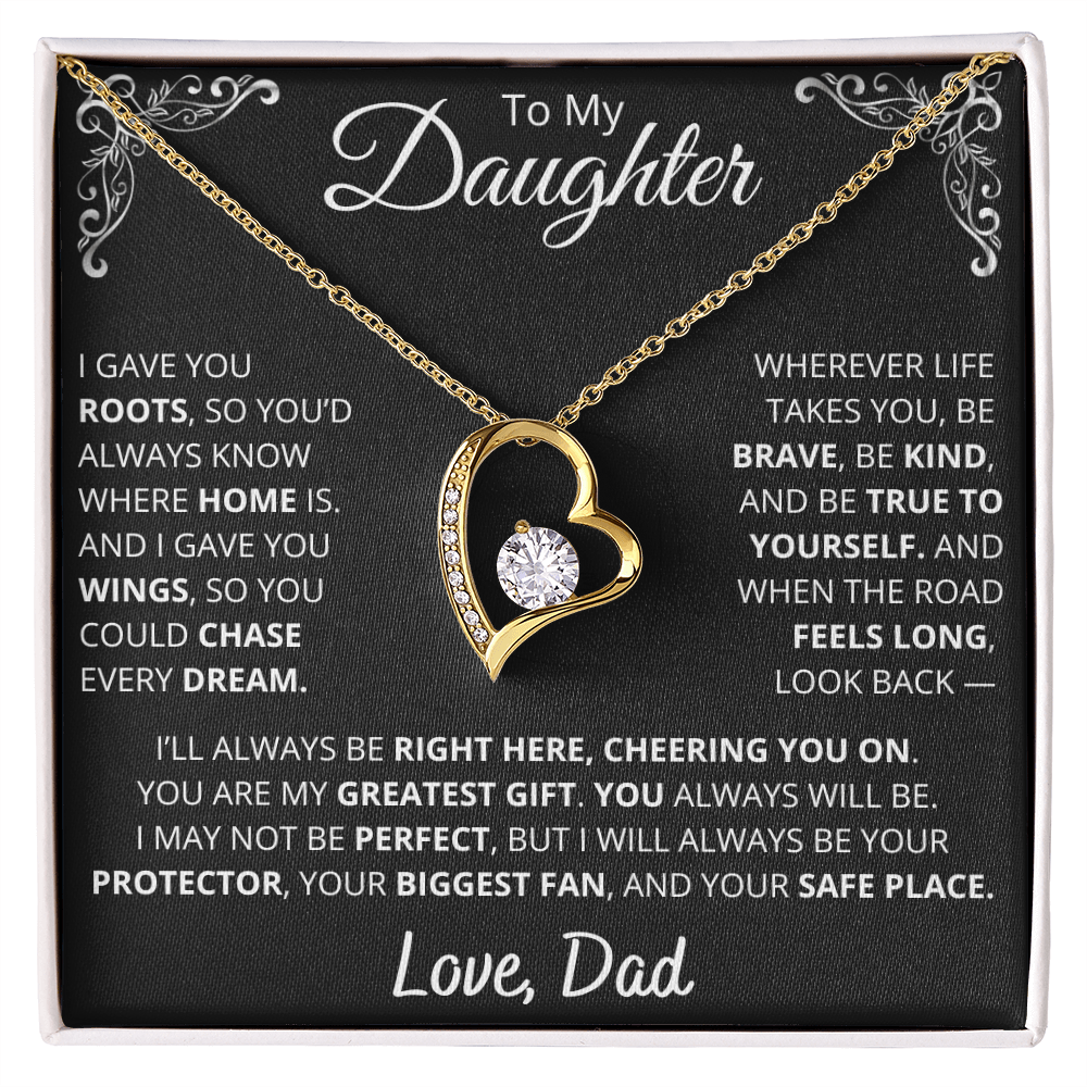 Dad to Daughter Necklace of Strength, Love, and Legacy