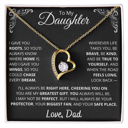 Dad to Daughter Necklace of Strength, Love, and Legacy