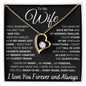 To my Wife - You are my Heart, My Home Necklace