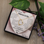 [ALMOST SOLD OUT] "To the Beautiful Mama to Be" – Heart Necklace with Personalized Message Card