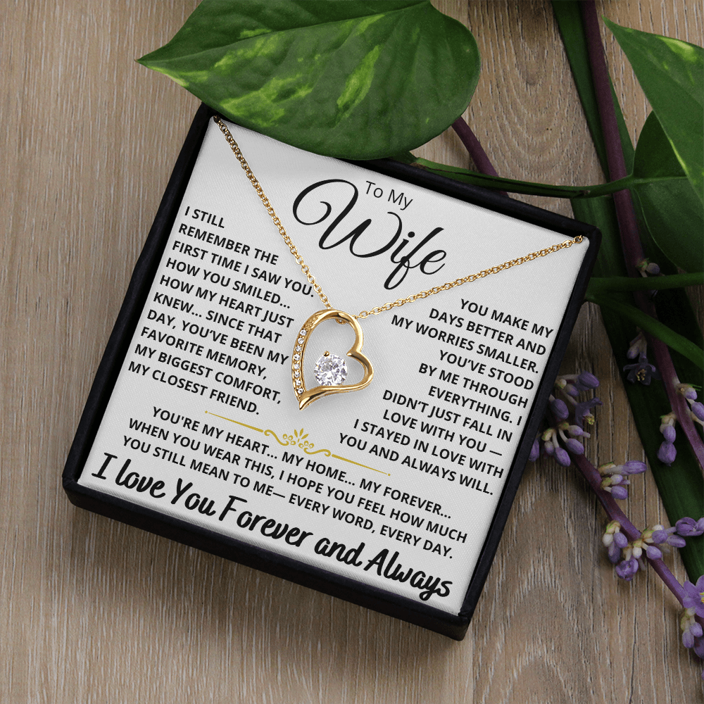 To My Wife - Forever Love Heart Necklace
