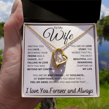 [ALMOST SOLD OUT] To My Wife – “You Are My Love Story” Heart Necklace