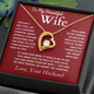 "To My Beautiful Wife" Heart Necklace with Message Card - Gift from Husband