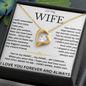 To My Wife – Forever & Always Heart Necklace Gift