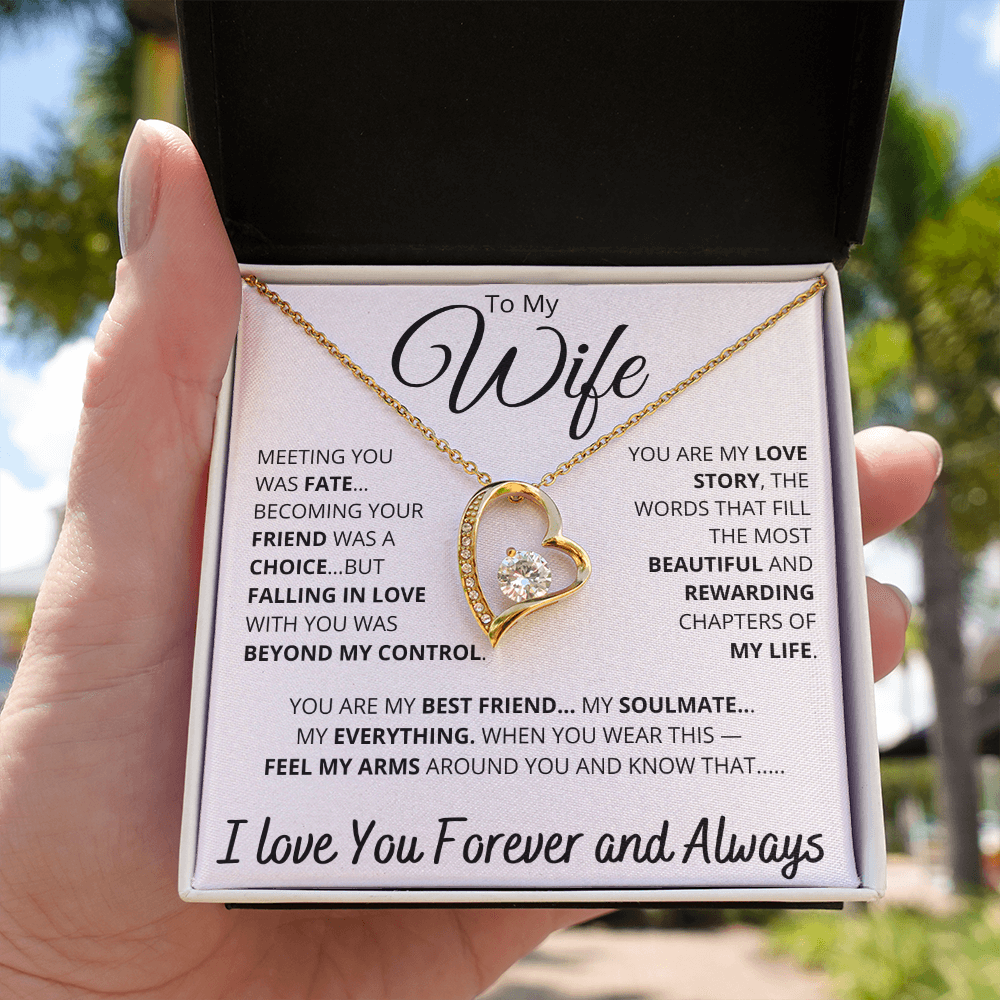 [ALMOST SOLD OUT] To My Wife – “You Are My Love Story” Heart Necklace