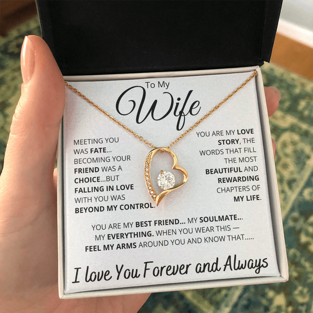 [ALMOST SOLD OUT] To My Wife – “You Are My Love Story” Heart Necklace