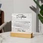My Dear Daughter – LED Acrylic Keepsake from Mom or Dad