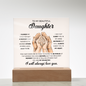 To My Beautiful Daughter – Grown-Up Love LED Acrylic Gift