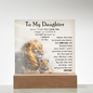 To My Daughter – LED Acrylic Lion Message Gift from Dad