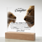 To My Daughter – Lion & Cub LED Acrylic Gift from Dad