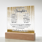 To My Beautiful Daughter – Glitter Glow LED Acrylic