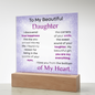 To My Beautiful Daughter – Purple Sparkle LED Acrylic Gift
