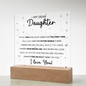 My Dear Daughter – LED Acrylic Keepsake from Mom or Dad