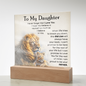 To My Daughter – LED Acrylic Lion Message Gift from Dad