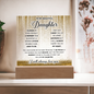 To My Beautiful Daughter – Glitter Glow LED Acrylic