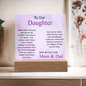To Our Daughter – Eternal Love LED Acrylic from Mom & Dad
