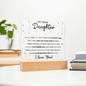 My Dear Daughter – LED Acrylic Keepsake from Mom or Dad