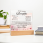 To My Lovely Daughter – LED Acrylic Gift from Mom