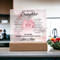 To My Beautiful Daughter – LED Acrylic Rose Gift