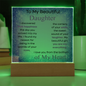 To My Beautiful Daughter – Purple Sparkle LED Acrylic Gift