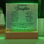 To My Beautiful Daughter – Glitter Glow LED Acrylic