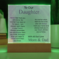 To Our Daughter – Eternal Love LED Acrylic from Mom & Dad