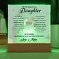 To My Beautiful Daughter – LED Acrylic Rose Gift