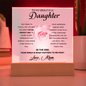 To My Beautiful Daughter – LED Acrylic Rose Gift
