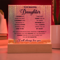 To My Beautiful Daughter – Glitter Glow LED Acrylic