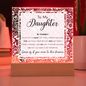 To My Daughter – Inspirational LED Acrylic Gift