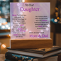 To Our Daughter – Eternal Love LED Acrylic from Mom & Dad