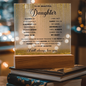 To My Beautiful Daughter – Glitter Glow LED Acrylic