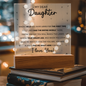 My Dear Daughter – LED Acrylic Keepsake from Mom or Dad