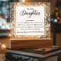To My Daughter – Inspirational LED Acrylic Gift
