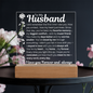"To My Husband" LED Acrylic – A Heartfelt Message That Lasts Forever