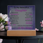 To My Beautiful Daughter – Purple Sparkle LED Acrylic Gift