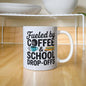 Fueled by Coffee & School Drop-Offs – Funny Dad/Mom Life Mug