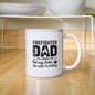 Firefighter Dad Mug – “Hotter Than What I'm Holding” Funny Coffee Cup Gift