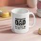 Firefighter Dad Mug – “Hotter Than What I'm Holding” Funny Coffee Cup Gift