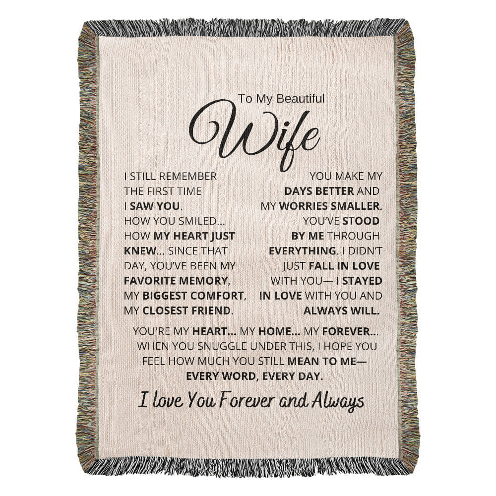 The Most Heartfelt Gift for Your Wife — Cosy Woven Blanket She'll Treasure Forever