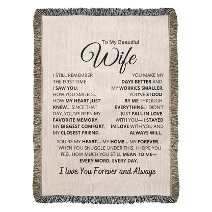 The Most Heartfelt Gift for Your Wife — Cosy Woven Blanket She'll Treasure Forever