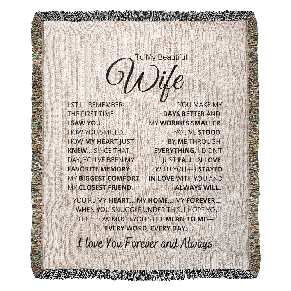 The Most Heartfelt Gift for Your Wife — Cosy Woven Blanket She'll Treasure Forever